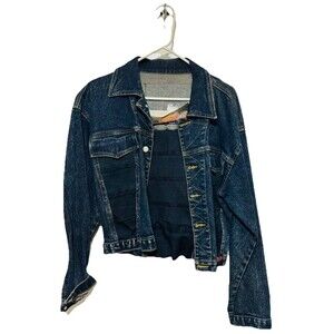 Vintage Jeanger Denim Jacket SF40 – Ribbed Back Panel, Contrast Stitching